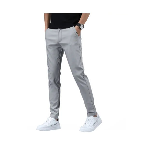 Casual Slim Fit Elastic Waist Business Classic Trousers