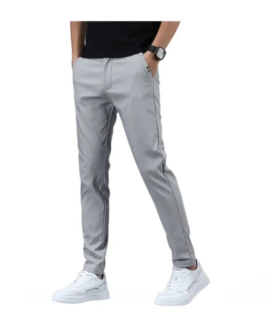 Casual Slim Fit Elastic Waist Business Classic Trousers