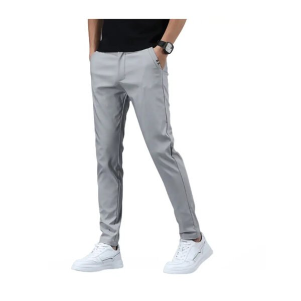 Casual Slim Fit Elastic Waist Business Classic Trousers