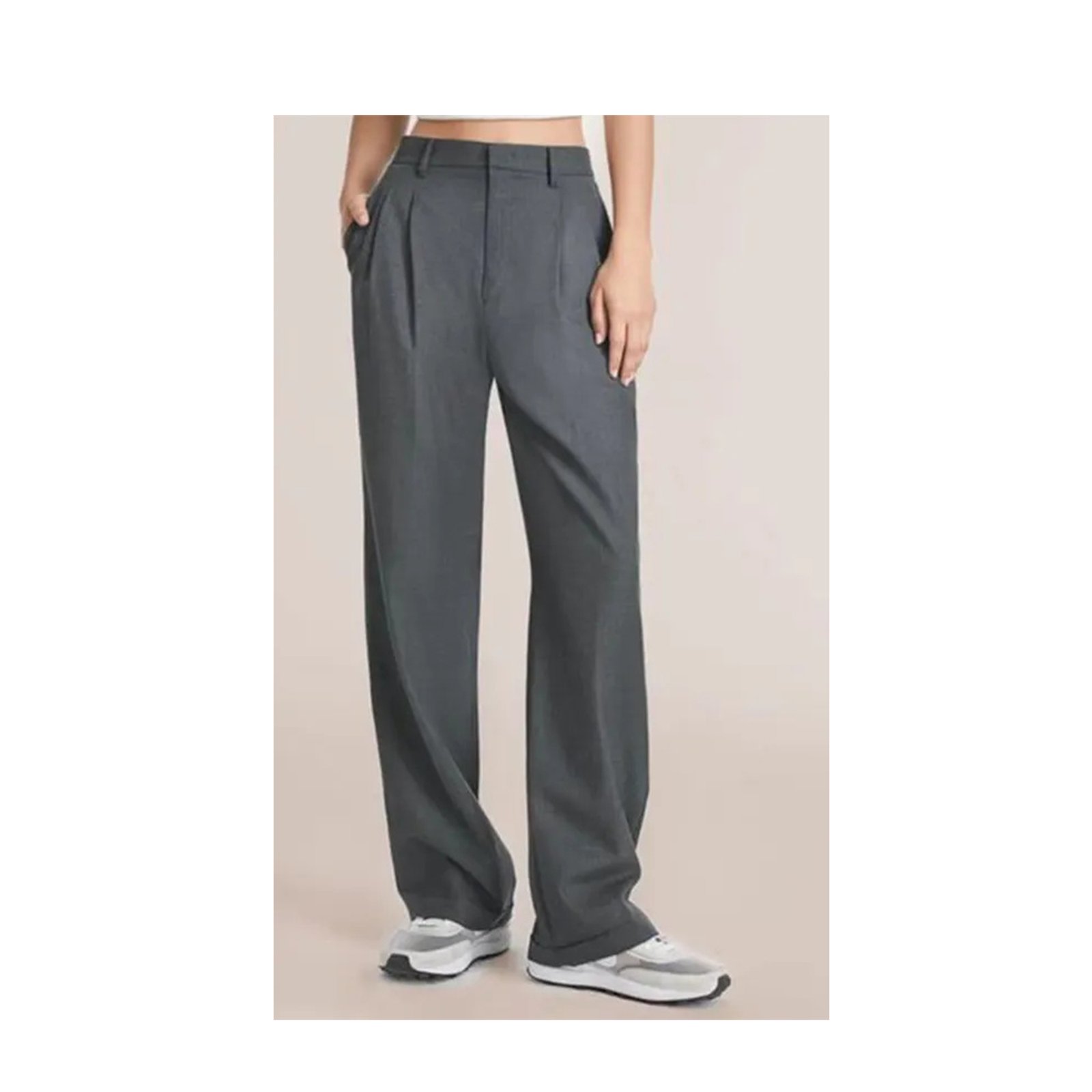 Waist Drooping Suit Pants - Beverly Hills Avenue